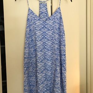 Blue spaghetti strap